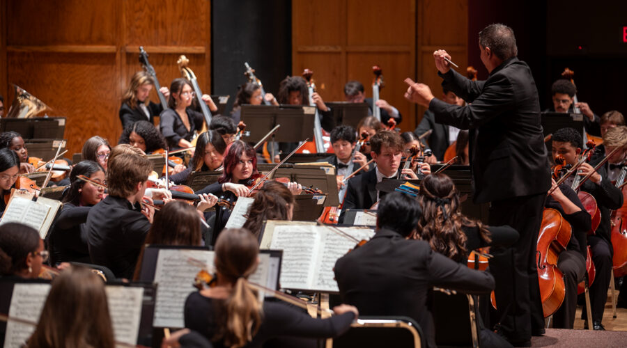University Philharmonia performing on stage