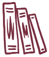 Leaning books icon