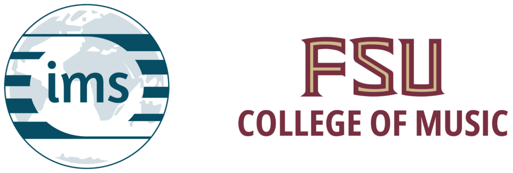 Combined logos for the International Musicological Society and FSU College of Music